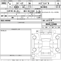 Suzuki SPACIA лот № 3002 оценка 6  с аукциона в Японии 2