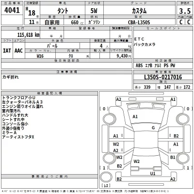 Daihatsu TANTO  с аукциона в Японии