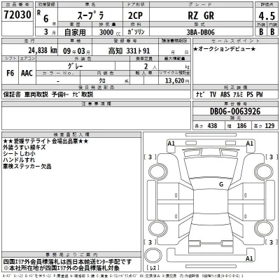 Toyota SUPRA  с аукциона в Японии