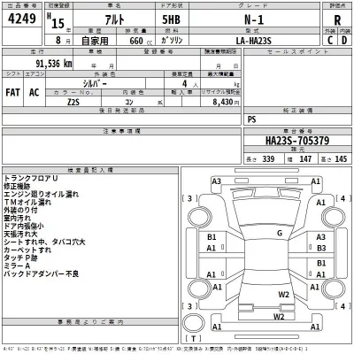 Suzuki ALTO  с аукциона в Японии