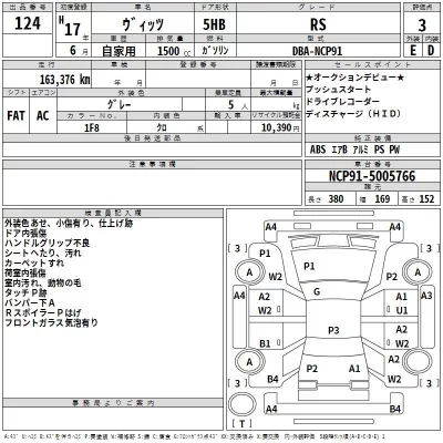 Toyota VITZ  с аукциона в Японии