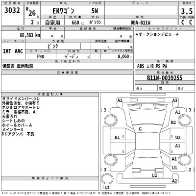 Mitsubishi EK WAGON  с аукциона в Японии