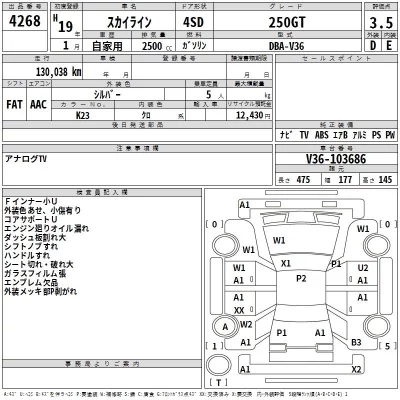 Nissan SKYLINE  с аукциона в Японии