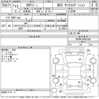 Mitsubishi EK WAGON лот № 75071 оценка 3.5  с аукциона в Японии 11