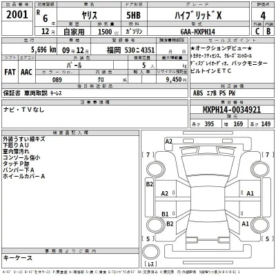 Toyota YARIS  с аукциона в Японии