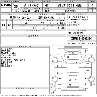 Toyota DYNA  с аукциона в Японии