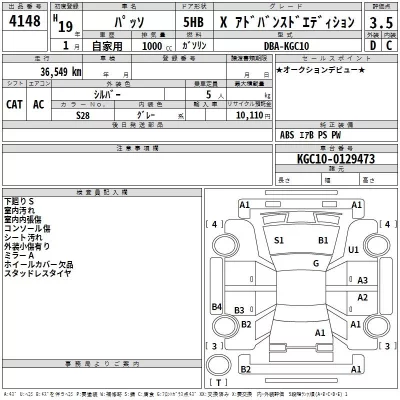 Toyota PASSO  с аукциона в Японии