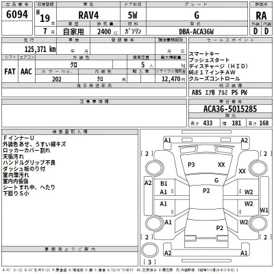 Toyota RAV4  с аукциона в Японии