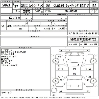 Mercedes-Benz CLA CLASS  с аукциона в Японии