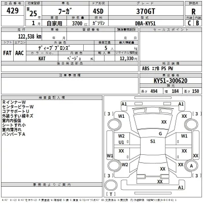 Nissan FUGA  с аукциона в Японии