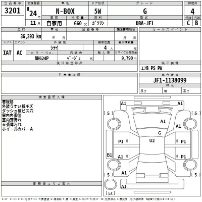 Honda N BOX  с аукциона в Японии