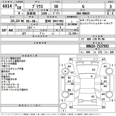 Toyota Prius  с аукциона в Японии