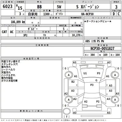 Toyota BB  с аукциона в Японии