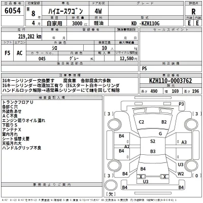 Toyota HIACE  с аукциона в Японии