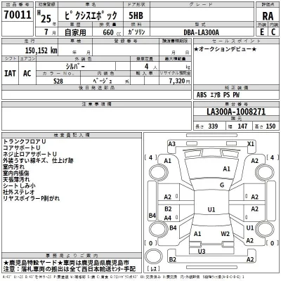Toyota PIXIS EPOCH  с аукциона в Японии
