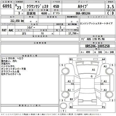 Toyota CROWN  с аукциона в Японии
