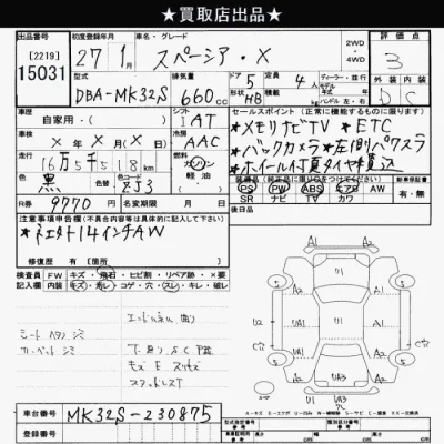 Suzuki SPACIA  с аукциона в Японии