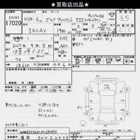 Volkswagen GOLF VARIANT лот № 17020 оценка 3.5  с аукциона в Японии 6
