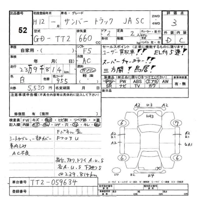 Subaru SAMBAR  с аукциона в Японии