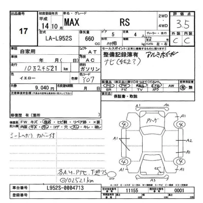 Daihatsu MAX  с аукциона в Японии