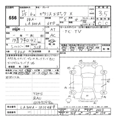 Toyota PIXIS EPOCH  с аукциона в Японии
