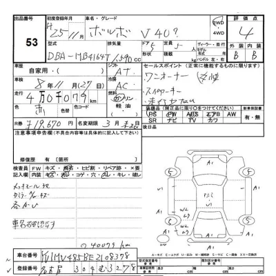 Volvo V40  с аукциона в Японии