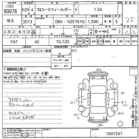 Toyota COROLLA FIELDER лот № 90076 оценка 3.5  с аукциона в Японии 10