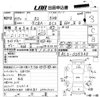 Subaru R2 лот № 8212 оценка 3  с аукциона в Японии 5
