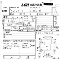Nissan MARCH лот № 8230 оценка R  с аукциона в Японии 5