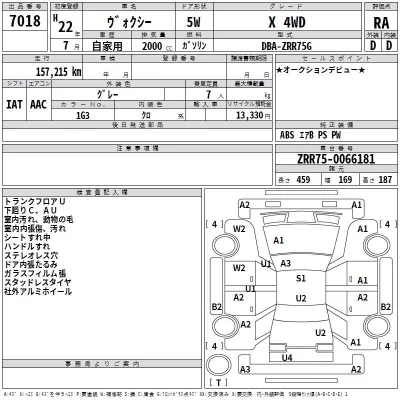 Toyota VOXY  с аукциона в Японии