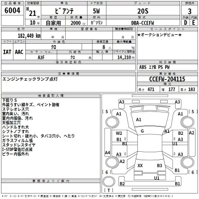 Mazda BIANTE  с аукциона в Японии