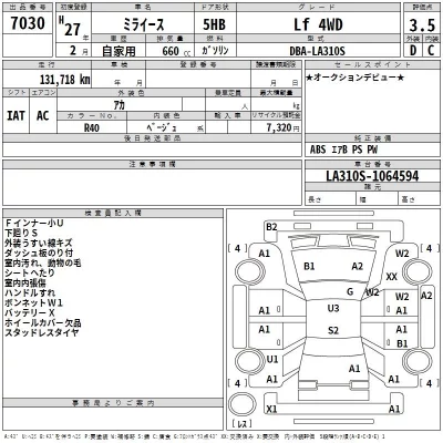 Daihatsu MIRA E S  с аукциона в Японии