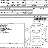 Volkswagen GOLF лот № 7032 оценка 3.5  с аукциона в Японии 2