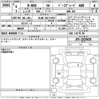 Honda N BOX лот № 3005 оценка 4  с аукциона в Японии 2