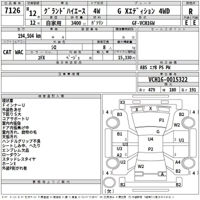 Toyota HIACE  с аукциона в Японии