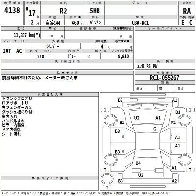 Subaru R2  с аукциона в Японии