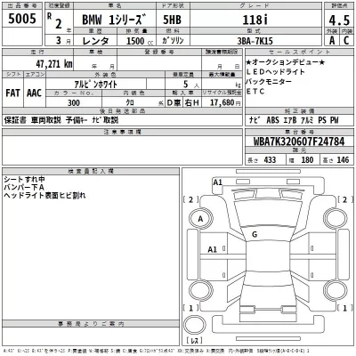 BMW 1-Series  с аукциона в Японии