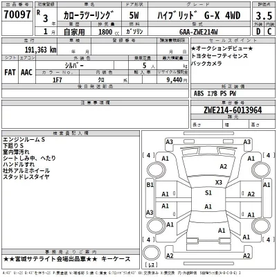 Toyota COROLLA TOURING  с аукциона в Японии