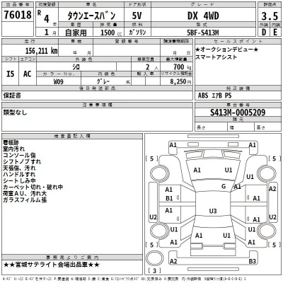 Toyota TOWN ACE VAN  с аукциона в Японии