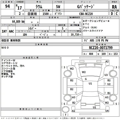 Toyota RAUM  с аукциона в Японии