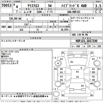 Toyota YARIS CROSS  с аукциона в Японии