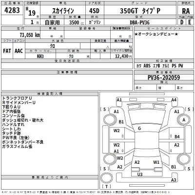 Nissan SKYLINE  с аукциона в Японии