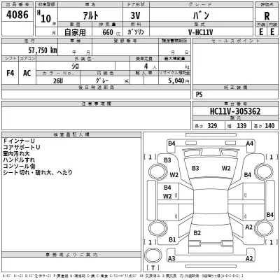 Suzuki ALTO VAN  с аукциона в Японии