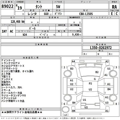 Daihatsu TANTO  с аукциона в Японии