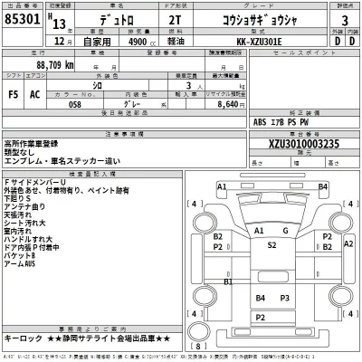 Hino DUTRO  с аукциона в Японии