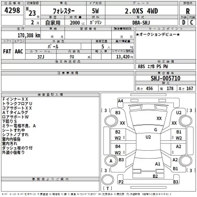 Subaru FORESTER  с аукциона в Японии