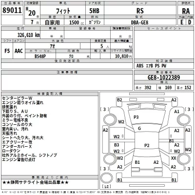 Honda FIT  с аукциона в Японии