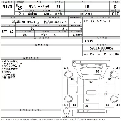 Subaru SAMBAR  с аукциона в Японии