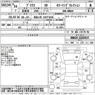 Toyota Prius  с аукциона в Японии