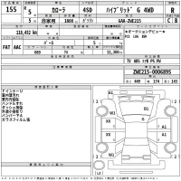 Toyota COROLLA лот № 155 оценка R  с аукциона в Японии 2